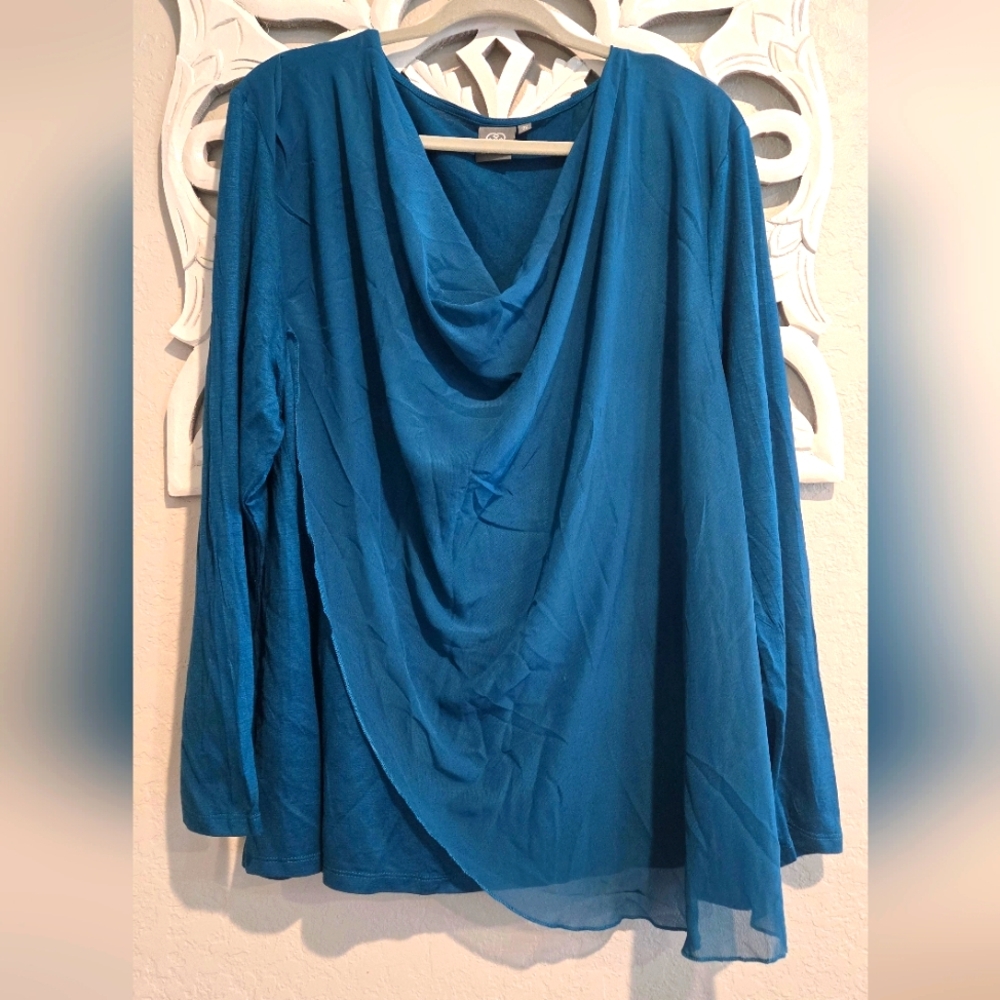 Daisy Fuentes Plus Cowl Neck Top - 3X